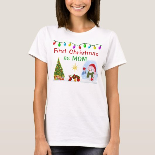 Special Order, First Christmas as Mom Shirt Tシャツ (正面)