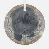 Special Order Gray Puppy Glass Ornament ガラスオーナメント (裏面)