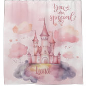 Special Palace Pink Cloudのカスタマイズ可能 シャワーカーテン (正面)