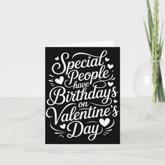 Special People Born Valentine’s Day Heartfelt Febr カード (正面)