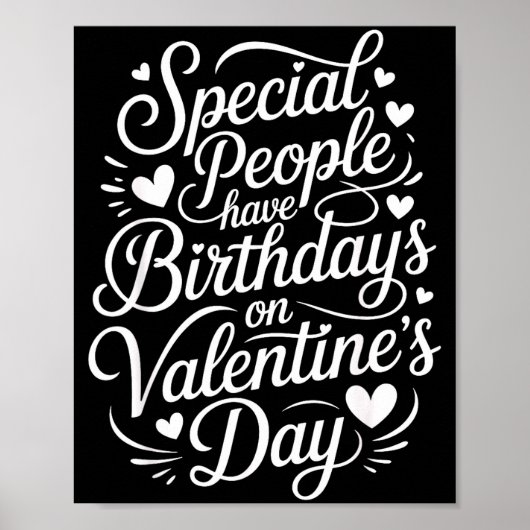 Special People Born Valentine’s Day Heartfelt Febr ポスター (正面)