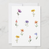 Special Photo Elegant Floral Retirement Party  招待状 (裏面)