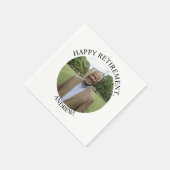 Special Photo Elegant Retirement Party スタンダードカクテルナプキン (角)