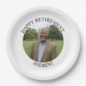 Special Photo Elegant Retirement Party ペーパープレート (正面)