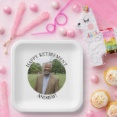 Special Photo Elegant Retirement Party ペーパープレート (パーティー)