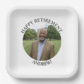 Special Photo Elegant Retirement Party ペーパープレート (正面)