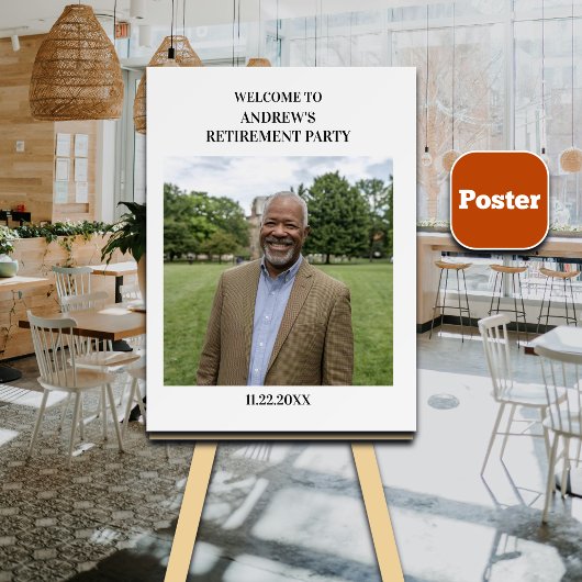 Special Photo Elegant Retirement Party ポスター