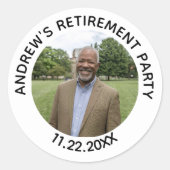 Special Photo Elegant Retirement Party ラウンドシール (正面)