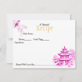 Special Recipe Chinoiserie Pink Card 出欠カード (正面)