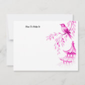 Special Recipe Chinoiserie Pink Card 出欠カード (裏面)