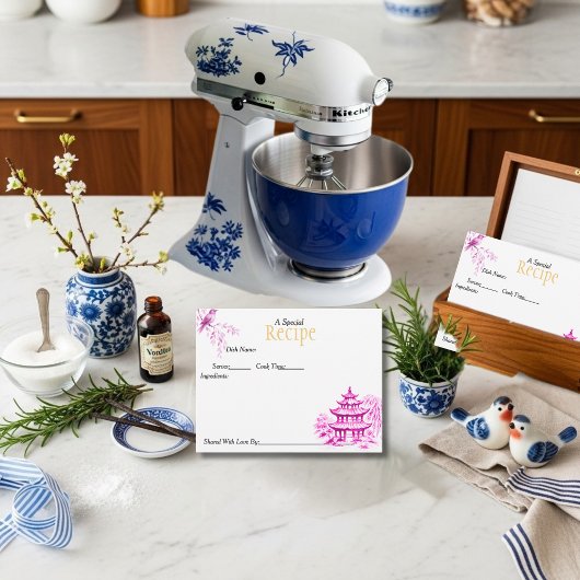 Special Recipe Chinoiserie Pink Card 出欠カード