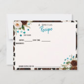  Special Recipe Wildflowers Turquoise Stones  Card 出欠カード (正面)