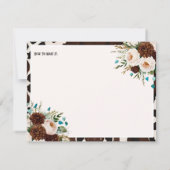  Special Recipe Wildflowers Turquoise Stones  Card 出欠カード (裏面)