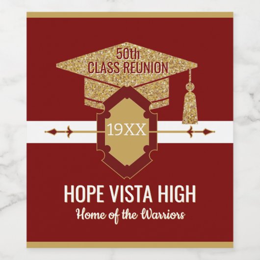 Special Reunion! 50th class reunion ワインラベル (シングルラベル)