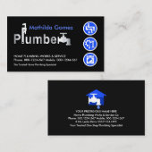 Special Silver Plumber Signage Plumbing 名刺 (正面/裏面)
