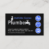 Special Silver Plumber Signage Plumbing 名刺 (正面)