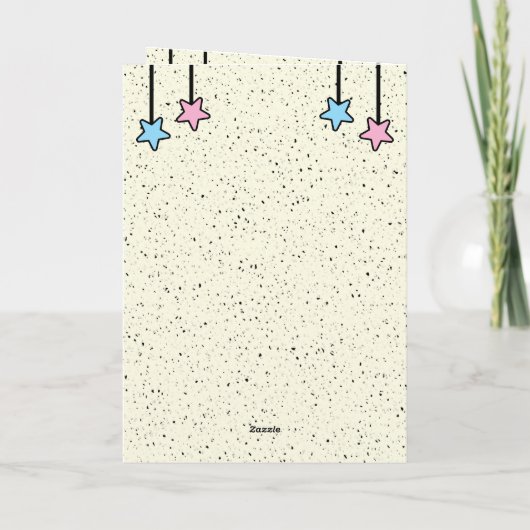 Special Sister giraffe kids blue birthday カード (裏面)