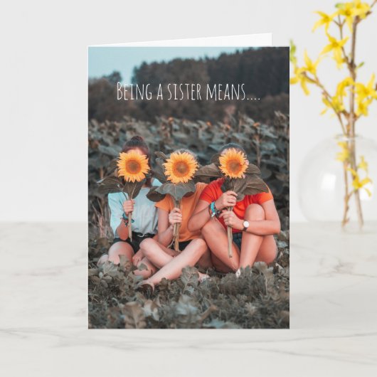 Special Sisters Bond That Can't be Broken Sister カード (黄色い花)