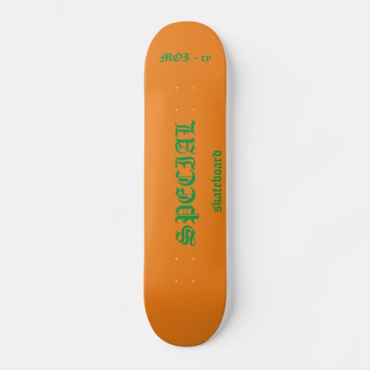 SPECIAL Skateboard orange スケートボード (正面)