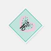 Special Sweet 16 Birthday Party スタンダードカクテルナプキン (角)