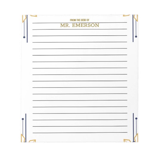 Special Teacher Lined Paper From The Desk Of  ノートパッド (正面)