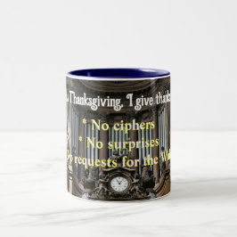 Special thanksgiving mug for organists ツートーンマグカップ