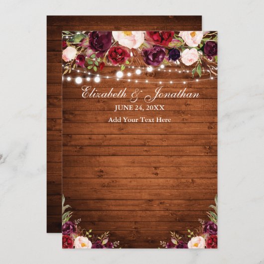 Special - Wedding Program Card 1 (正面/裏面)