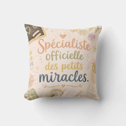 Spécialiste officielle des petits miracles クッション (正面)