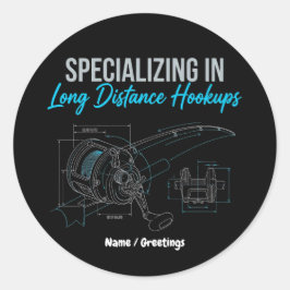 Specializing in Long Distance Hookups Funny Tech ラウンドシール