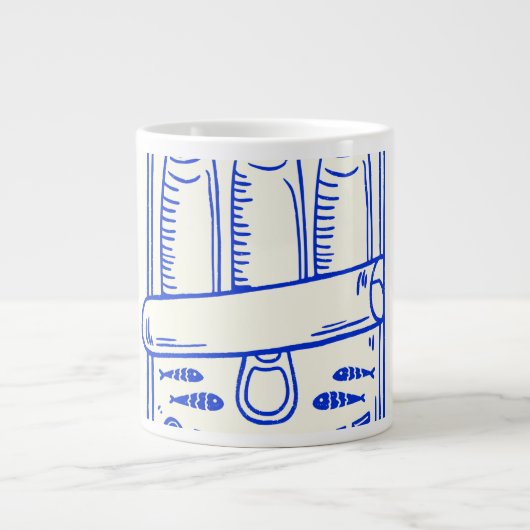 Specialty Mug logo sardines pour cafe ジャンボコーヒーマグカップ (正面)