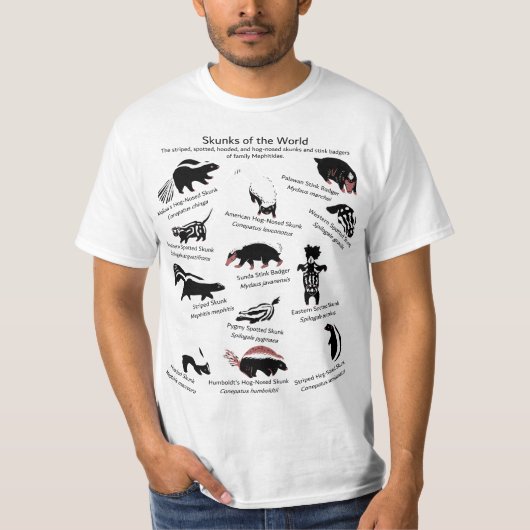Species of Mephitidae  Tシャツ (正面)