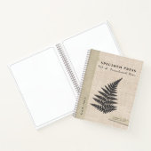 Specimen Press: Fossil Fern Linen Look Organic ノートブック (内部)