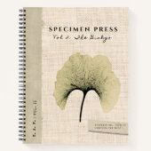 Specimen Press Vol. II: Ginkgo Biloba Linen ノートブック (正面)