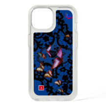 SPECKIPHONEケース黒レース模様DIYイニシャル