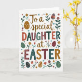Speckled Easter Egg Daughter Card カード (黄色い花)