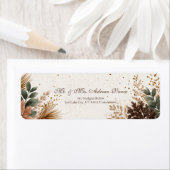 Speckled Gold Forest Green Botanical ラベル (インサイチュ)