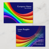 Specrumのカーブ3d -濃紺の000066 名刺 (正面/裏面)