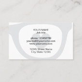 Spectacles with heart logo business card template 名刺 (裏面)