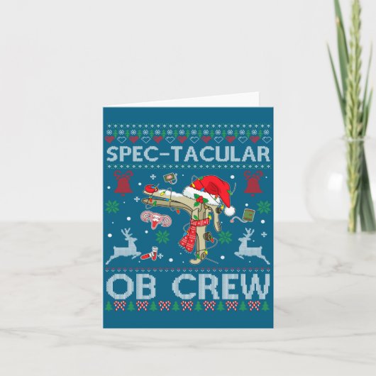 Spectacular Ob Crew Speculum Ugly Xmas Sweater Obg カード (正面)