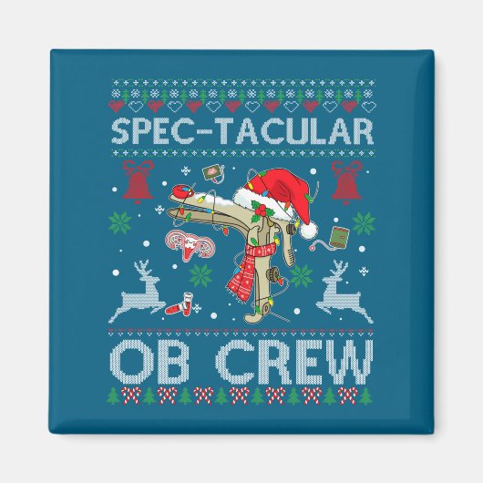 Spectacular Ob Crew Speculum Ugly Xmas Sweater Obg マグネット (正面)