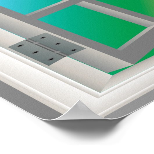 Spectacular Window View Beautiful Amazing Blank ポスター (角)