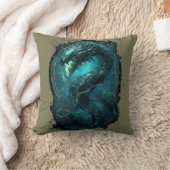 Spectral Coil Cyberpunk Serpent Dark Art クッション (ブランケット)