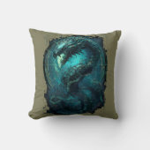 Spectral Coil Cyberpunk Serpent Dark Art クッション (正面)