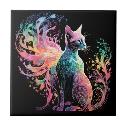 Spectral Holigraphical Cat:エレガンスのプリズム タイル (正面)