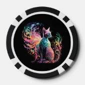 Spectral Holigraphical Cat：エレガンスのプリズム ポーカーチップ (裏面)