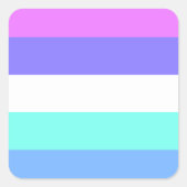Spectrasexual Pride Flag  スクエアシール (正面)