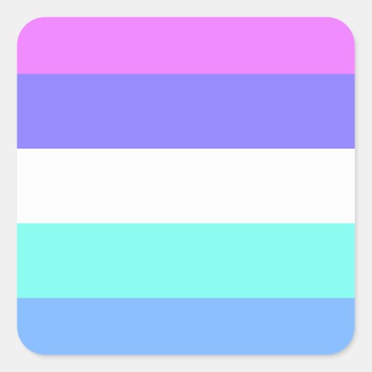 Spectrasexual Pride Flag  スクエアシール (正面)