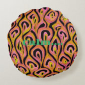 「Spectrum Splash：マルチコールによるラウンド装飾用クッション ラウンドクッション (裏面)