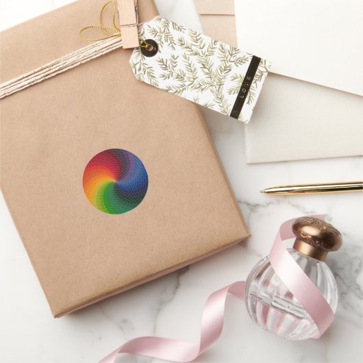 Spectrum wheel made of bricks ラウンドシール (ギフト)