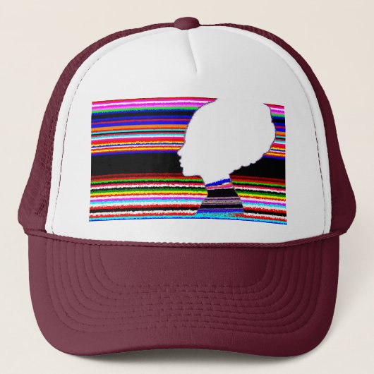 Spectrum White Profile – Pop Art Trucker Cap キャップ (正面)